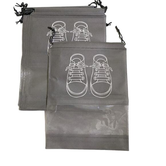 10pcs SMALL Shoes Storage Bags Travel Daily Shoe Bag Non-Woven Drawstring 10x13" - Picture 1 of 4